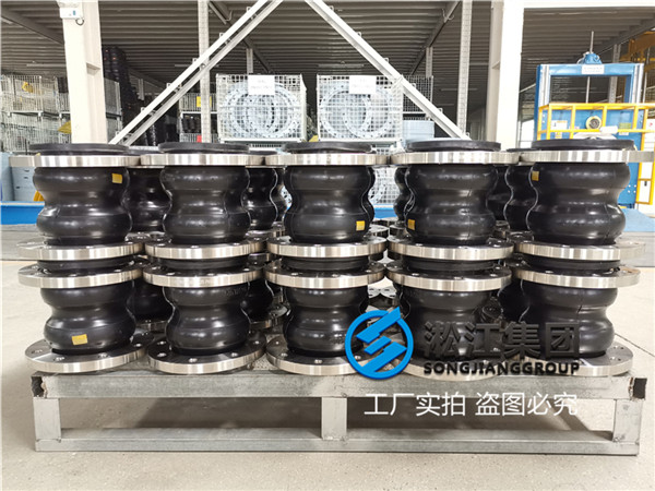 5''DN125耐油双球304法兰橡胶接头